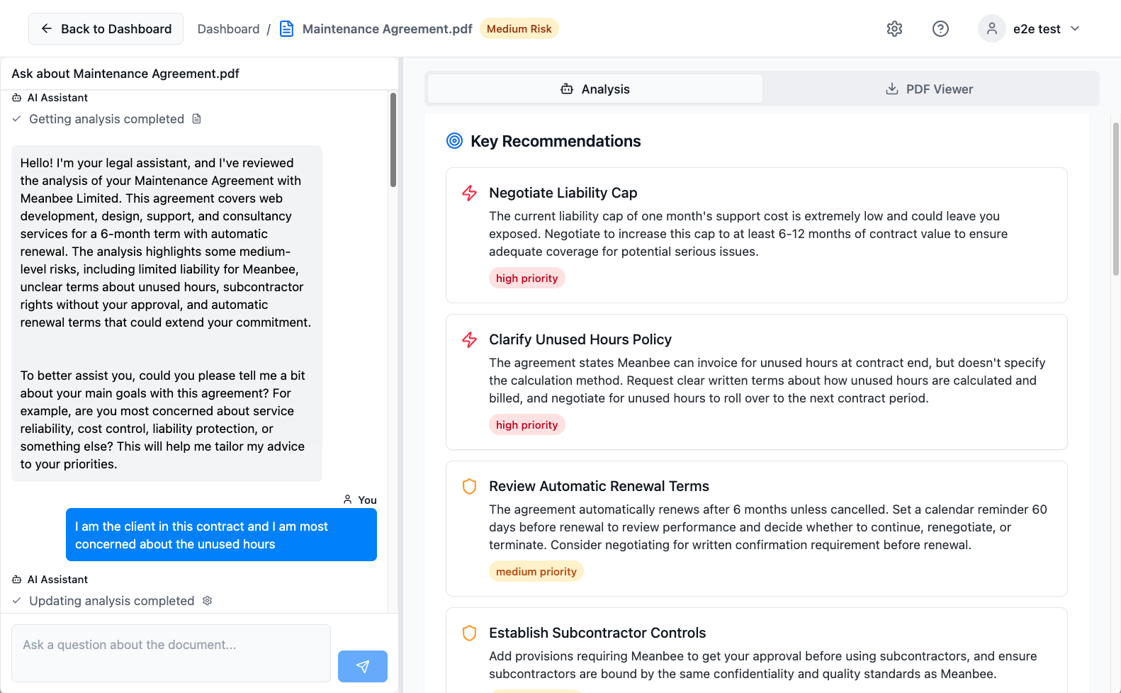 LegalClarity AI Document Analysis